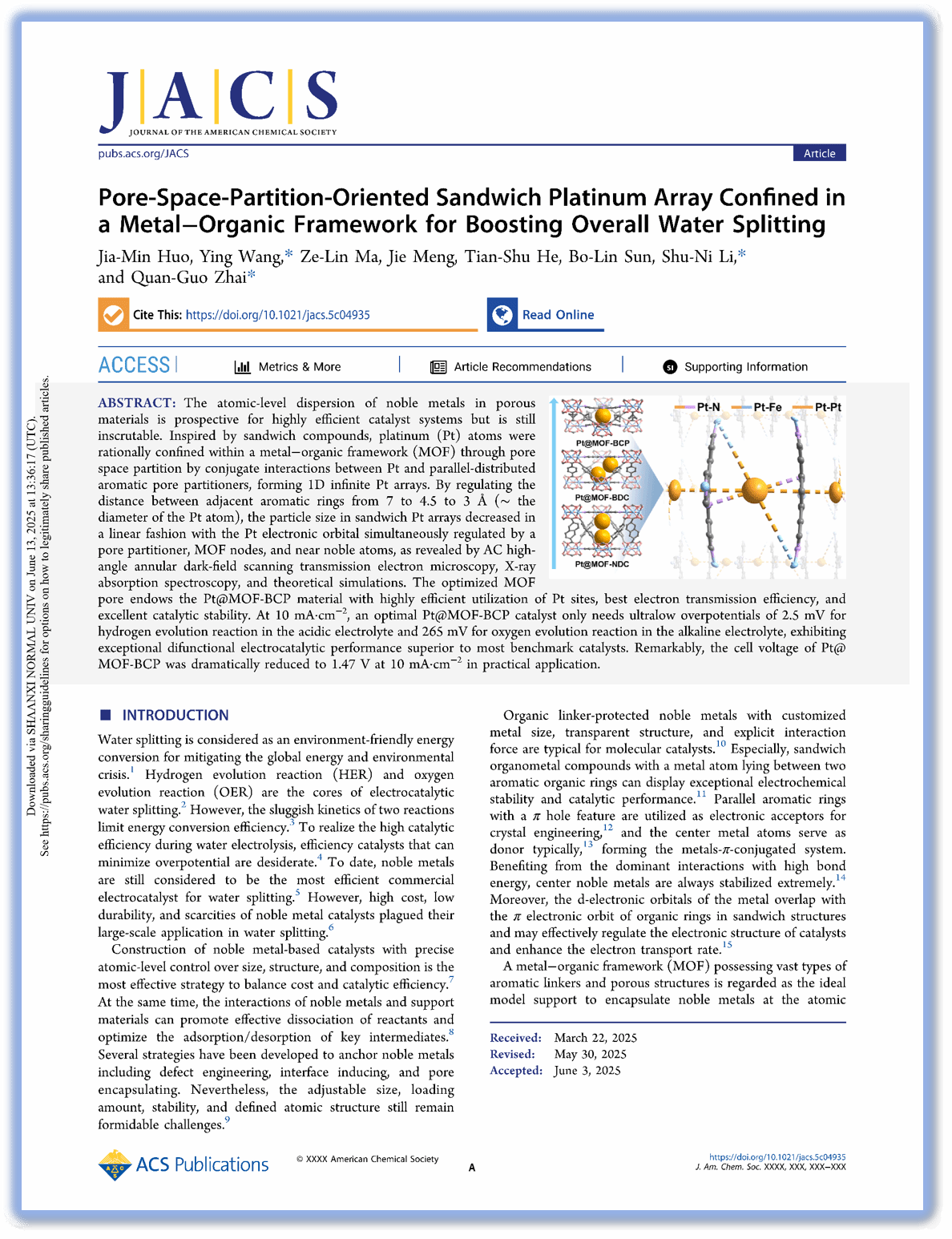 溶液化学与功能材料团队在色情影片
Journal of the American Chemical Society上发表研究成果（2025-6-16）
